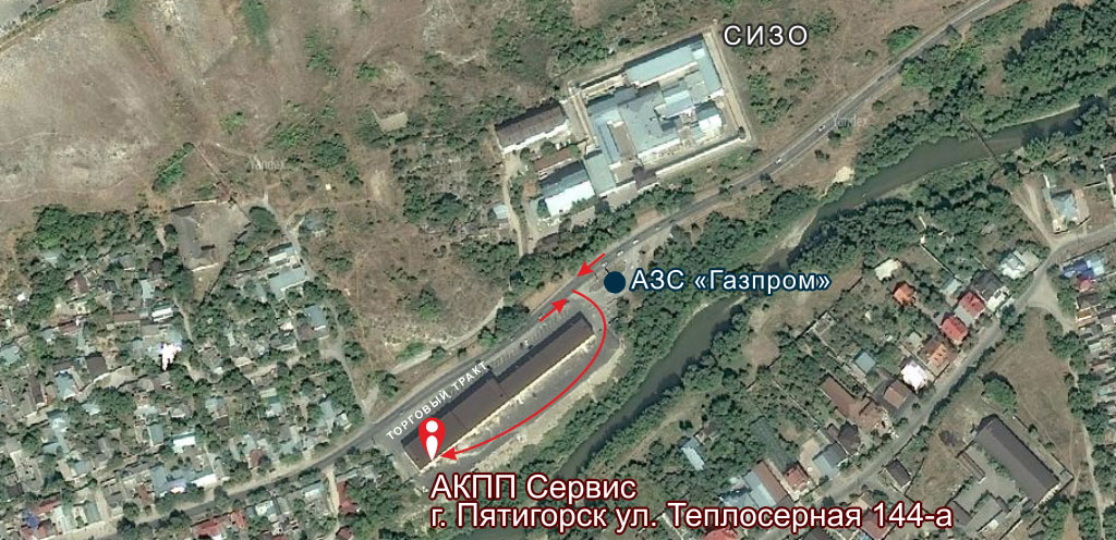 Схема проезда на АКПП Сервис г. Пятигорск